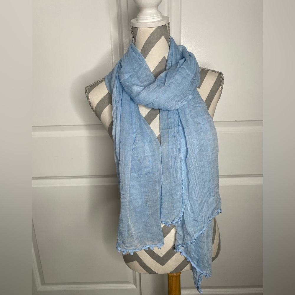 Blue Lightweight Oversized Scarf
